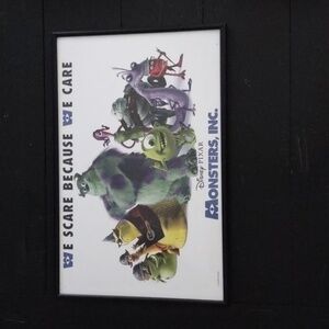 Disney Pixar Monsters, Inc Framed Print